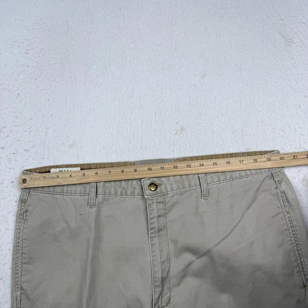 Lot 2 Orvis Pants Mens 40x30 Beige Cotton Canvas Chino Classic Casual Outdoor